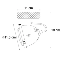 Industriespot Stahl mit Holz kippbar - Emado
