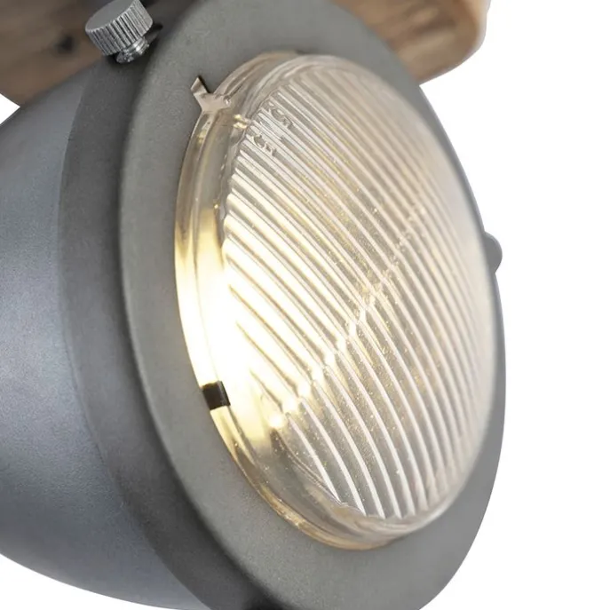 Industriespot Stahl mit Holz kippbar - Emado