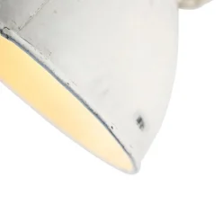 Industriespot weiß mit Mangoholz 18 cm - Mangos