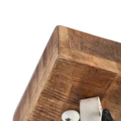 Industriespot weiß mit Mangoholz 18 cm - Mangos