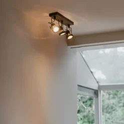 Industriestrahler anthrazit 3-Licht schwenkbar und neigbar - Suplux