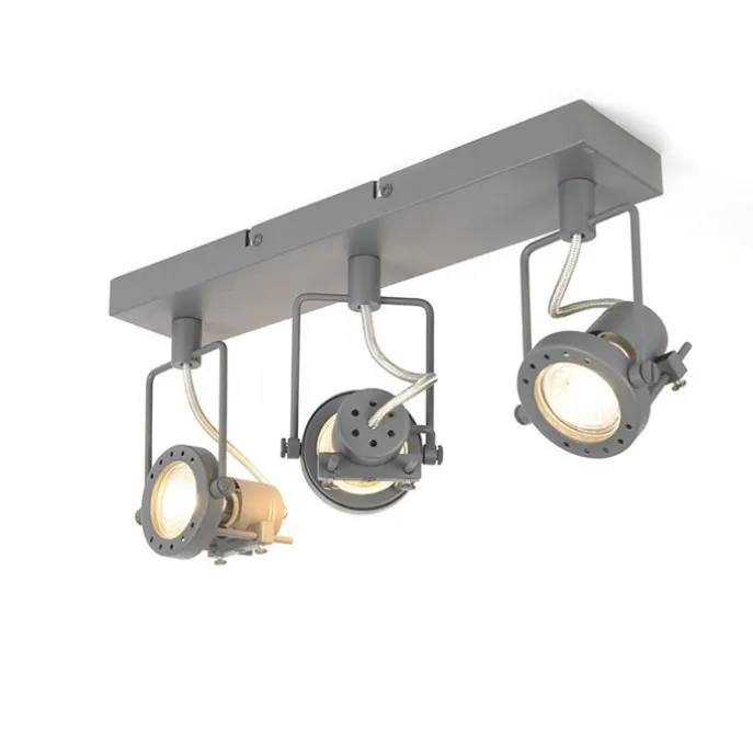 Industriestrahler anthrazit 3-Licht schwenkbar und neigbar - Suplux