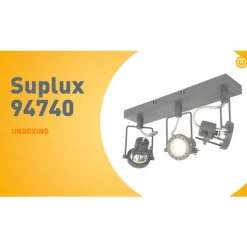 Industriestrahler anthrazit 3-Licht schwenkbar und neigbar - Suplux