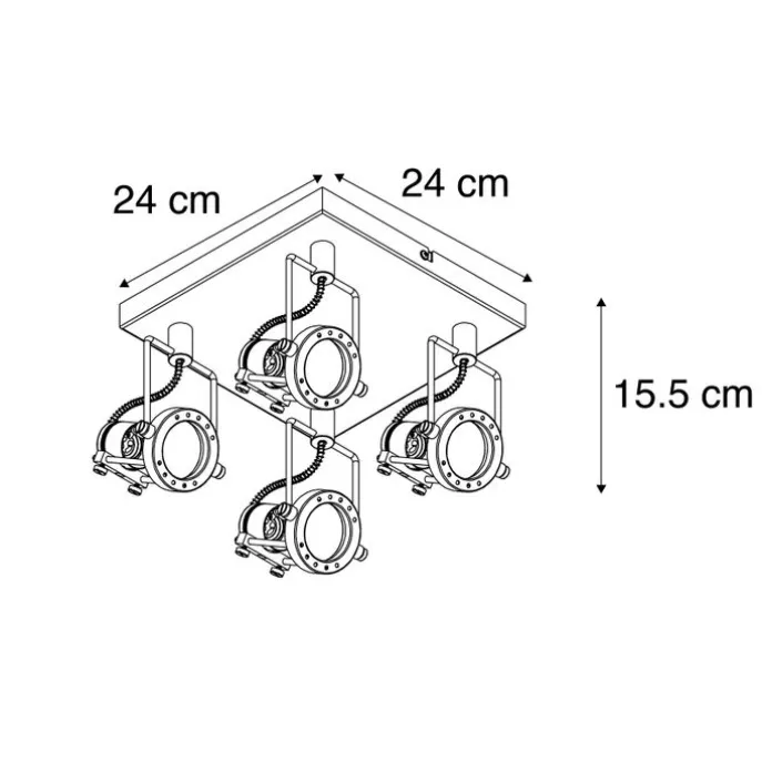 Industriestrahler 4-flammig schwenkbar - Suplux