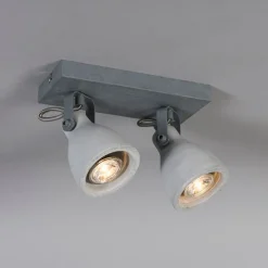 Industriestrahler grau Beton 2-flammig - Creto