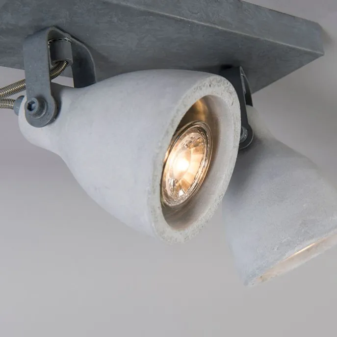 Industriestrahler grau Beton 2-flammig - Creto