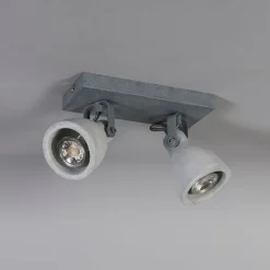 Industriestrahler grau Beton 2-flammig - Creto