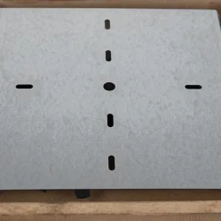 Industriestrahler rostbraun mit Holz kippbar 4-Licht - Gina