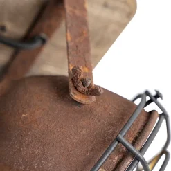 Industriestrahler rostbraun mit Holz kippbar 4-Licht - Gina