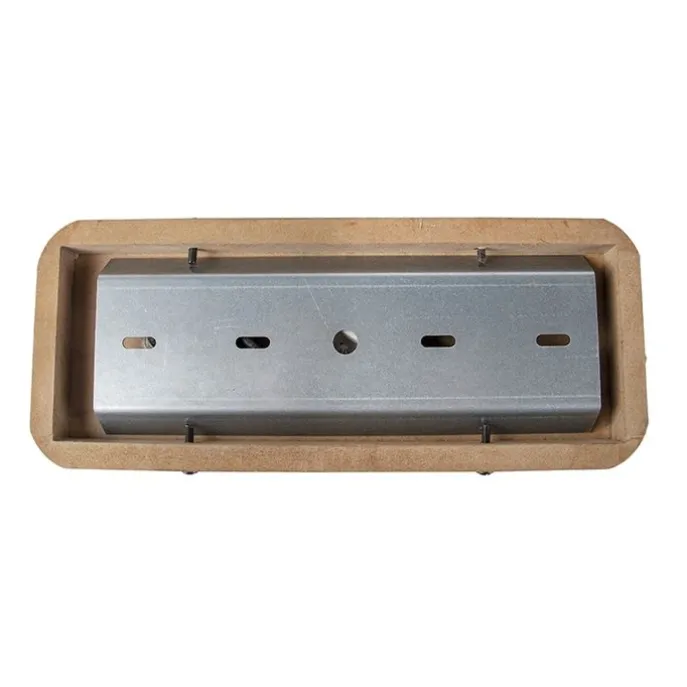 Industriestrahler rostbraun mit Holz kippbar 2-Licht - Gina