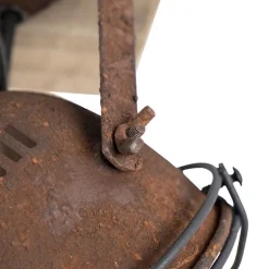 Industriestrahler rostbraun mit Holz kippbar 2-Licht - Gina