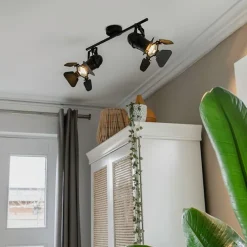 Industriestrahler schwarz 2-Licht mit Ventilen - Film