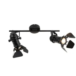 Industriestrahler schwarz 2-Licht mit Ventilen - Film