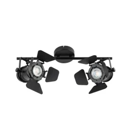 Industriestrahler schwarz 2-Licht mit Ventilen - Film