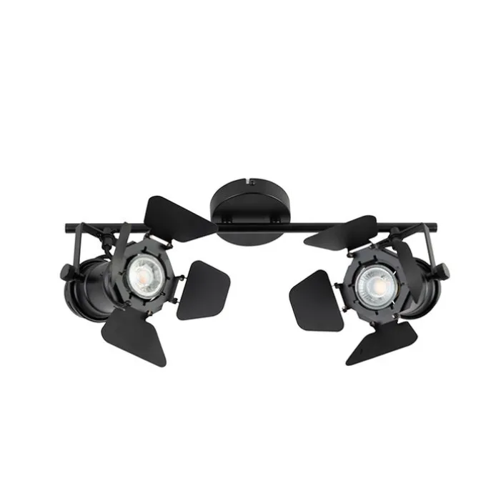 Industriestrahler schwarz 2-Licht mit Ventilen - Film