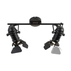 Industriestrahler schwarz 2-Licht mit Ventilen - Film