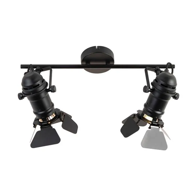 Industriestrahler schwarz 2-Licht mit Ventilen - Film