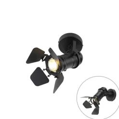 Industriestudio Spot schwarz GU10 mit Klappen - Film