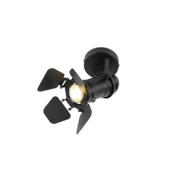 Industriestudio Spot schwarz GU10 mit Klappen - Film