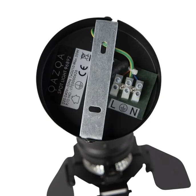 Industriestudio Spot schwarz GU10 mit Klappen - Film