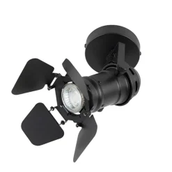 Industriestudio Spot schwarz GU10 mit Klappen - Film