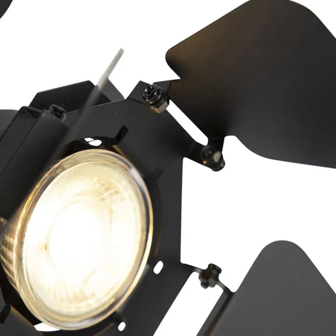 Industriestudio Spot schwarz GU10 mit Klappen - Film