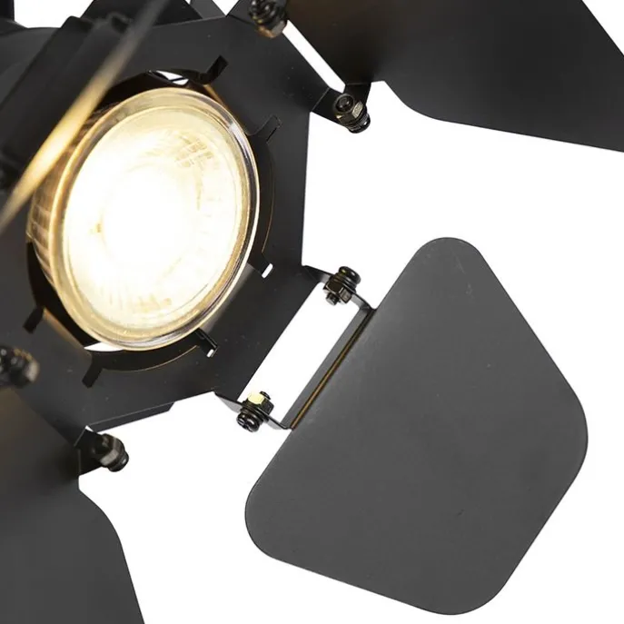 Industriestudio Spot schwarz GU10 mit Klappen - Film