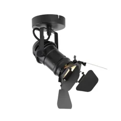 Industriestudio Spot schwarz GU10 mit Klappen - Film