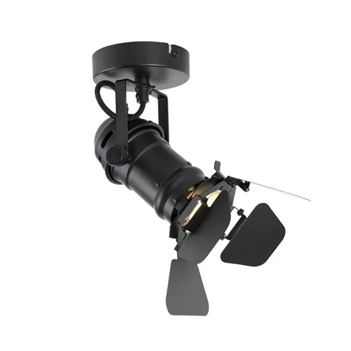 Industriestudio Spot schwarz GU10 mit Klappen - Film