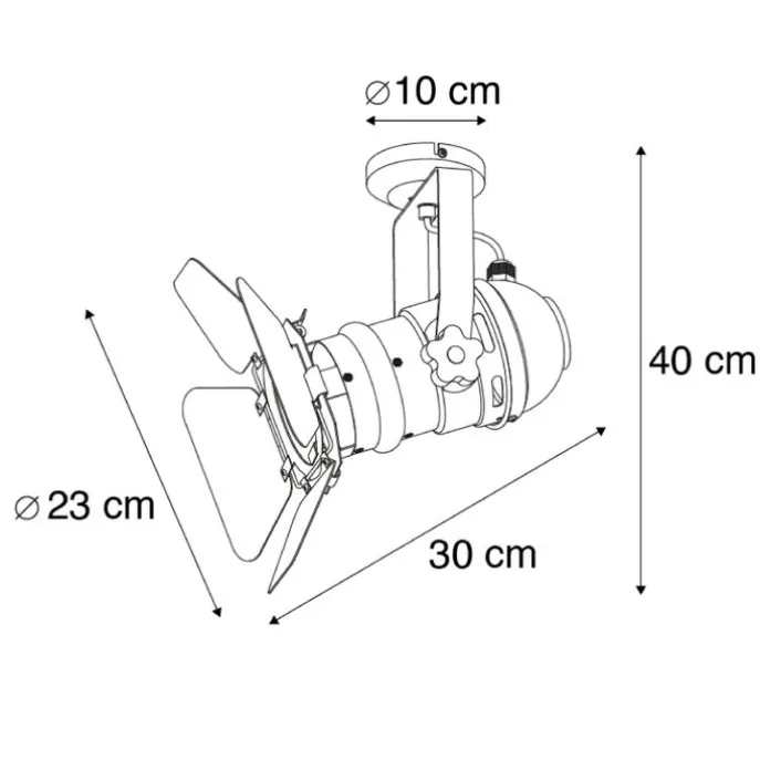 Industriestudio Spot schwarz drehbar und kippbar - Film