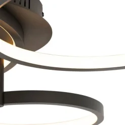 Intelligente Deckenleuchte schwarz 3-flammig mit Fernbedienung - Rondas