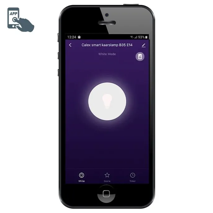 Intelligente E14 LED-Lampe B35 4,9W 470lm 2200-4000K