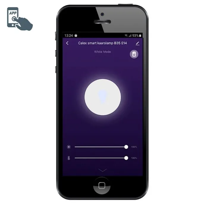 Intelligente E14 LED-Lampe B35 4,9W 470lm 2200-4000K