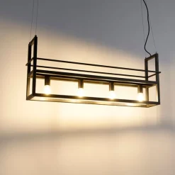 Intelligente Hängelampe schwarz inkl. WiFi A60 Lichtquellen - Cage Rack