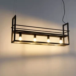 Intelligente Hängelampe schwarz inkl. WiFi A60 Lichtquellen - Cage Rack