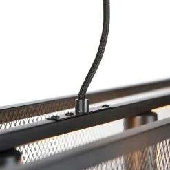 Intelligente industrielle Hängelampe schwarz inkl. 4 WiFi A60 - Käfig