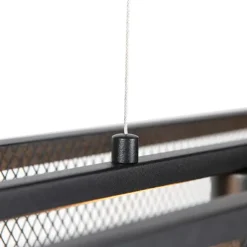 Intelligente industrielle Hängelampe schwarz inkl. 4 WiFi A60 - Käfig