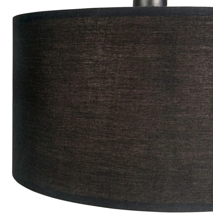 Intelligente moderne Bogenlampe schwarz inkl. A60 Wifi - Vinossa