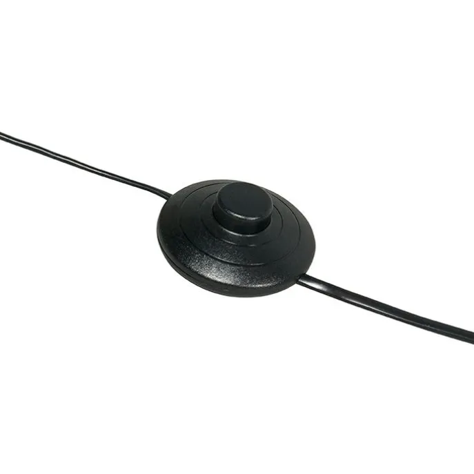 Intelligente moderne Bogenlampe schwarz inkl. A60 Wifi - Vinossa