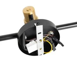 Intelligenter Deckenstrahler schwarz mit Rauchglas länglich inkl. 3 Wifi P45 - Zuzanna