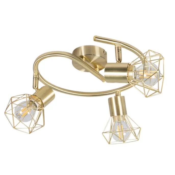 Intelligenter Strahler Messing dreh- und kippbar inkl. 3 Wifi P45 - Mosh