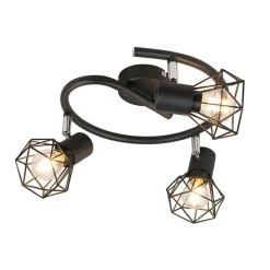 Intelligenter Strahler schwarz dreh- und kippbar inkl. 3 WLAN P45 - Mosh