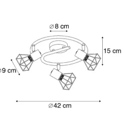 Intelligenter Strahler schwarz dreh- und kippbar inkl. 3 WLAN P45 - Mosh