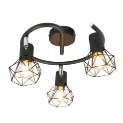 Intelligenter Strahler schwarz dreh- und kippbar inkl. 3 WLAN P45 - Mosh