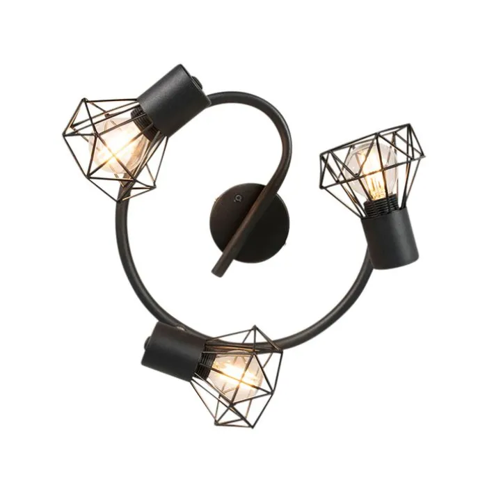 Intelligenter Strahler schwarz dreh- und kippbar inkl. 3 WLAN P45 - Mosh