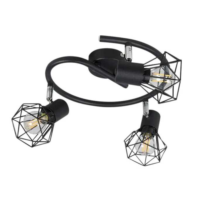 Intelligenter Strahler schwarz dreh- und kippbar inkl. 3 WLAN P45 - Mosh