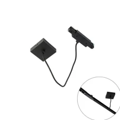 I-Stromversorgung mit quadratischer Montageplatte für 1-phasige Schiene schwarz - Iconic