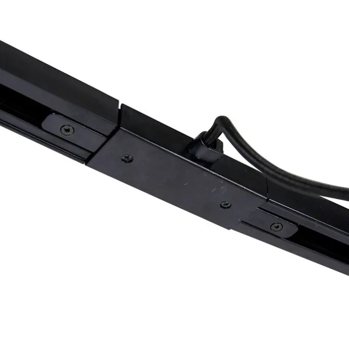 I-Stromversorgung mit quadratischer Montageplatte für 1-phasige Schiene schwarz - Iconic