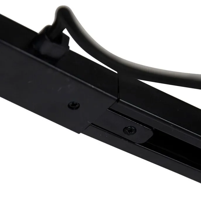 I-Stromversorgung mit quadratischer Montageplatte für 1-phasige Schiene schwarz - Iconic