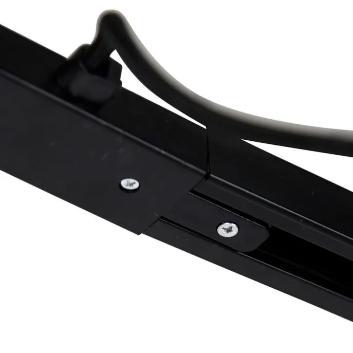 I-Stromversorgung mit quadratischer Montageplatte für 1-phasige Schiene schwarz - Iconic